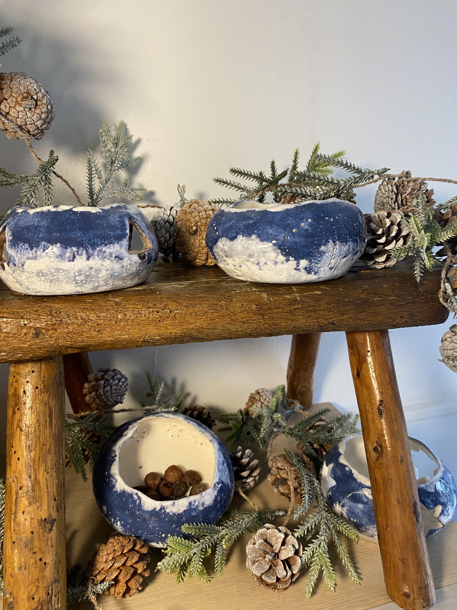 Photophore bleu étoilé