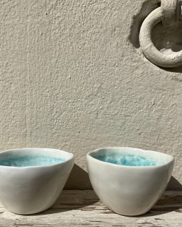 Lot de 2 tasses bleues – Collection turquoise